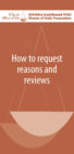 How to request reasons and reviews